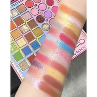 Paleta de Machiaj, KEVIN & COCO, Best Partner, Fard de Pleoape, Breloc si Cercei, 50 culori, 22 x 21 x 5cm