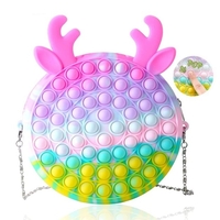 Jucarie antistres din silicon Flippy, Pop it Now and Flip It ,Geanta ,Multicolor