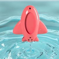 Termometru pentru Baie, Flippy, Plutitor, Rezistent la apa, Multifunctional, Model Avion, 11x10x4 cm, Rosu