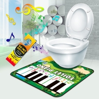 Covoras de Baie, Flippy, Model Pian Electric, Interactiv, 3 Moduri, +14 Ani, din Panza, cu Baterii, 60 x 48 cm, Verde