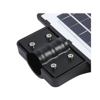 Lampa solara stradala Flippy, cu telecomanda, senzor de miscare si lumina, suport prindere, 180 LED-uri, IP65, ABS, 10AH, 200W, temperatura culoare 6500K, 59.5x23.8x6.8 cm, autonomie 10-12 ore, negru