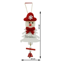 Ornament de brad om de zapada, Flippy, alb, lemn, 20 cm