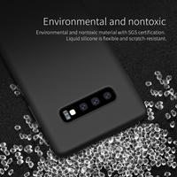 Husa protectie compatibila cu Samsung S10 Liquid Silicone Case Negru