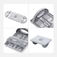 Suport Ergonimic pentru Picioare, Flippy, Plastic, cu Role de Masaj pentru Talpi, pentru Birou, Usor de Transportat, Detasabil, 33.5x24x12 cm, Gri