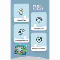 Puzzle pentru copii, jungla cu animale, 48 de piese