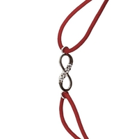 Bratara Snur Reglabil, Argint 925, Infinit cu Minizirconii, Jolie Sliver, 0.5 g, 1.5 cm x 0.5 cm