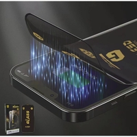 Folie Sticla Securizata pentru iPhone 16, Flippy, Folie compatibila cu Apple iPhone 16, Sticla ESD, Super HD Glass, Anti-static, Margini Negre, Transparent