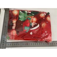 Husa pentru scaun, Flippy, Tematica Craciun, Model 2 Mos Craciun si Baietel, Verde/Rosu