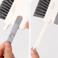 Perie Multifunctionala 3 in 1 de Curatare, Flippy, pentru Bucatarie, Vesela, Geamuri, Cap Detasabil, 9x15x2.5 cm, Gri