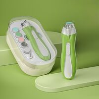 Pila Electrica, Flippy, pentru Copii si Bebelusi, din ABS, 6 Accesorii, cu Lumina LED, 9.5 x 6 x 17 cm, Verde