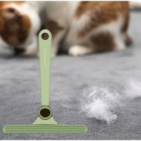 Perie de Indepartare a Scamelor, Flippy, pentru Haine si Par de Animale, cu Doua Fete, Manual, Multifunctional, 12x14.5 cm, Accesoriu pentru Casa, Verde