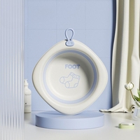 Cada Pliabila pentru Baie pentru Copii, Flippy, Cadita pentru Bebelusi, Model Romb pentru Picioare, Mov, 31.5x31.5x3.5 cm, 3L