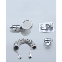 Set Extensie de Dus, Flippy, pentru Baterie Baie sau Bucatarie, 4 Piese, Filtru de Ioni Negativi, Furtun Flexibil de 1.5 Metri, Argintiu