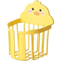 Cutie de Depozitare, Flippy, din Plastic, Montare pe Perete, Model Ratusca, 17.5x13.5x12 cm, Galben