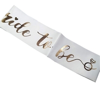 Set 10 Panglici Bride to Be si Team Bride, Flippy, din Panza, Alb/Roz