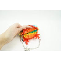 Jucarie antistres din silicon Flippy, Pop it Now and Flip It ,Mini Geanta, Ren, 6 cm, Curcubeu