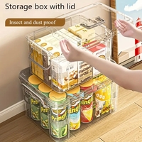 Cutie De Depozitare, Flippy, Tip Valiza, pentru Alimente, Jucarii, Accesorii, Transparent-Gri, Marime S, 24x17x13.5 cm