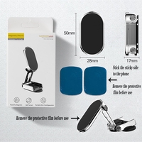 Suport auto magnetic multifuncțional Flippy, Universal, compatibil cu toate dimensiunile de telefon, negru