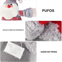 Clema pentru perdea, prindere cu arici, model Mos Craciun, material textil/poliester, 53 x 23 cm, multicolor