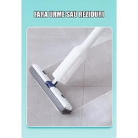 Set Mop Telescopic cu Galeata Pliabila, Flippy, Gri, 32 cm, Maner Reglabil 140 cm, Sistem de Stoarcere Usor si Eficient