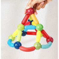Set 25 de Piese Magnetice de Constructie, Flippy, Puzzle, Forme, 3 Ani, ABS, Magnet, 16x6x14 cm, Multicolor