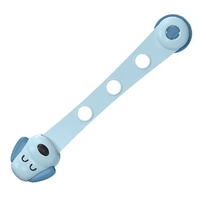 Siguranta pentru Usi Copii, Flippy, Sistem de Blocare Sertare, Dulap, Frigider, Adeziv, cu Sistem de Inchidere Dublu, Model Catelus, Albastru