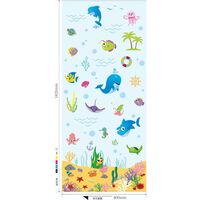 Covoras pentru Copii, Flippy, cu 2 Fete, Model Animale Marine/Exotice, din XPE+PE, Impermeabil, Antiderapant, Protectie Termica, +3 Luni, Pliabil, 150 x 200 x 1.5 cm, Multicolor