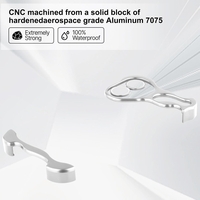 Husa Metalica Compatibila cu iPhone 16, Flippy, Protectie pentru Colturile Telefonului si Camera, Aliaj, Antisoc, Antizgariere, Argintiu