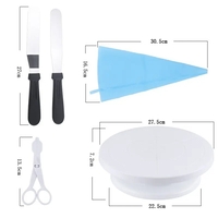 Set 70 Piese Ustensile pentru Ornare Prajituri, Flippy, din Plastic si Otel Inoxidabil, Multicolor