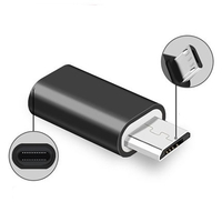Adaptor micro USB spre Lightning pentru telefon, Flippy, Adaptor micro USB spre Lightning, 2.8 cm, Negru