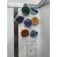 Set 7 Bureti de Machiaj  Flippy, Reutilizabili, Utilizare Umeda sau Uscata, Powder Puff, 5.5 x 5.5 x 0.9 cm, Multicolor