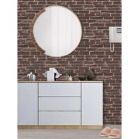 Set 10 Stickere de Perete, Flippy, Autoadezive, 70 x 77 cm, 4 mm Grosime, Suprafata Acoperita 5.3 mp, din PVC, Model Caramida Rosie, Caramiziu