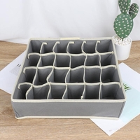 Cutie De Depozitare, Flippy, Pentru Lenjerie, Sosete Si Sutiene, Material Textil, 24 Compartimente, 32 x 32 x 10 cm, Culoare Gri