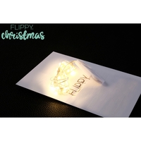 Instalatie Craciun, Liniara, 3 m, Baterii, 30 LED-uri, Alb Cald, Fir Cupru, Interior/Exterior, Flippy