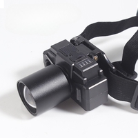 Lanterna LED de Montat pe Cap, Flippy, cu Raza Lunga de Zoom, Far Telescopic, Reglabil, Rezistent la Apa, pentru Pescuit in Aer Liber, Camping, Lumina Puternica, Lanterna, 7x4.5x6 cm, Negru
