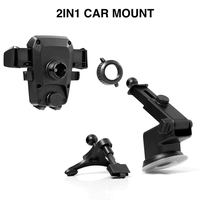 Suport auto Flippy 3rd pentru telefon, Negru
