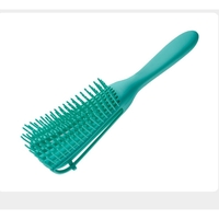 Perie Flexibila, Flippy, pentru Descurcat Par Cret/Umed si Uscat, 8 Brate Mobile, din TPE, 24.5 x 4.5 x 2 cm, Verde