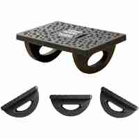 Suport Ergonimic pentru Picioare, Flippy, Plastic, cu Role de Masaj pentru Talpi, pentru Birou, Usor de Transportat, Detasabil, 33.5x24x12 cm, Negru