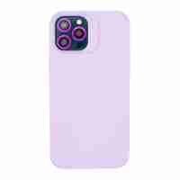 Husa Apple iPhone 13 Pro, Flippy, din Silicon Lichid, Interior din Microfibra, Lentile Fosforescente de Protectie Camera, Anti Amprenta, Rezistenta la Socuri, Mov