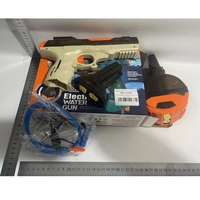 Pistol cu Apa Electric, Flippy, 2 Rezervoare 75/350 ml, din ABS+Silicon, Baterie, Incarcare USB, Conectare la Furtun, +6 Ani, Maro