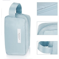 Portfard, Flippy, cu Maner, Material Impermeabil, pentru Cosmetice, 16 x 11 x 7 cm, Albastru