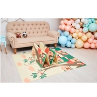 Covoras pentru Copii, Flippy, cu 2 Fete, Model Ursulet/Catelusi, din XPE+PE, Impermeabil, Antiderapant, Protectie Termica, +3 Luni, Pliabil, 150 x 200 x 1.5 cm, Multicolor