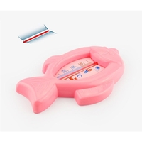 Termometru pentru Baie, Flippy, Plutitor, Rezistent la apa, Multifunctional, Model Peste, 15.5x9.5x2 cm, Roz
