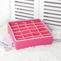 Cutie De Depozitare, Flippy, Pentru Lenjerie, Sosete Si Sutiene, Material Textil, 24 Compartimente, 32 x 32 x 10 cm, Culoare Roz