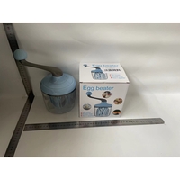 Mixer Manual, Flippy, pentru Oua Smantana Frisca Aluat, Maner Plastic, Usor de Utilizat si Depozitat, Bol Transparent, 24.5 x 11.5 cm Albastru