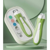 Pila Electrica, Flippy, pentru Copii si Bebelusi, din ABS, 6 Accesorii, cu Lumina LED, 9.5 x 6 x 17 cm, Verde