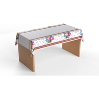 Fata de Masa Dreptunghiulara, Flippy, Colectia Happy Birthday, 180 x 108 cm, din Plastic PE, Impermeabila, Multicolor