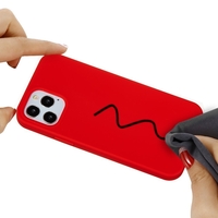Husa protectie Flippy compatibila cu Samsung Galaxy A51 4G Liquid Silicone Case Rosu