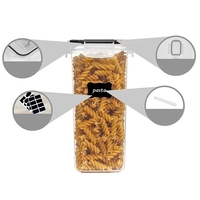 Cutii de depozitare alimente, Flippy, Set din 7 Cutii pentru Condimente, Cereale, Cutii pentru Bucatarie, din Plastic PP, Cutii Alimentare, Diferite Dimensiuni, Transparente
