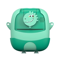 Camera Instantanee pentru Copii, Flippy, cu Functie de Printare, Cablu USB-C, Bluetooth, Compatibil iOS/Android, Camera Frontala + Selfie, Model Iepure, Snur Inclus, Verde